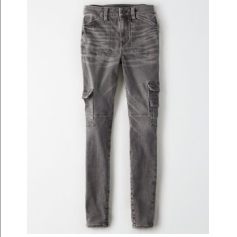 AE Next Level Super High Waisted Jegging in Gray